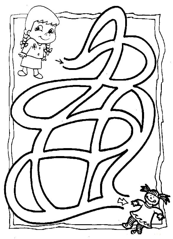 Little Girl with Maze