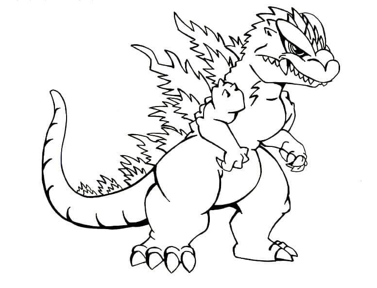 free godzilla coloring pages to print monsters
