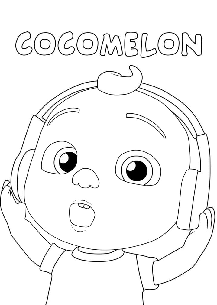Little Johnny with Headphones Coloring Page - Free Printable Coloring Pages  for Kids