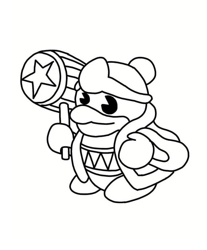 Kirby King Dedede Coloring Page Coloring Pages