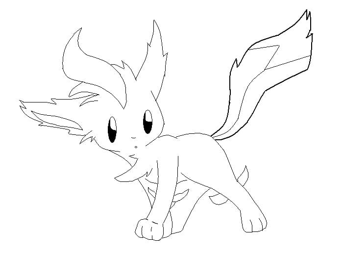 Leafeon Sleeping Coloring Page Free Printable Coloring Pages For Kids
