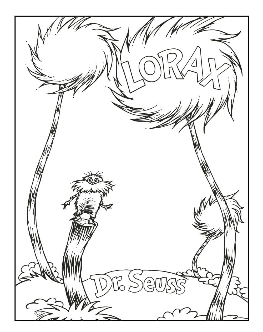 the lorax characters coloring pages