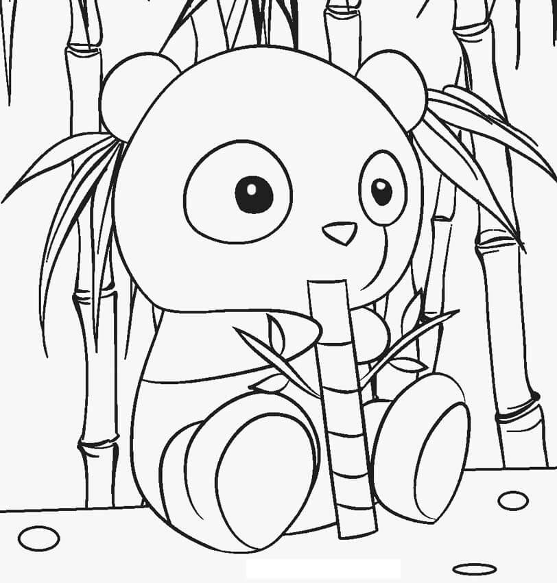 cute baby panda coloring pages for kids