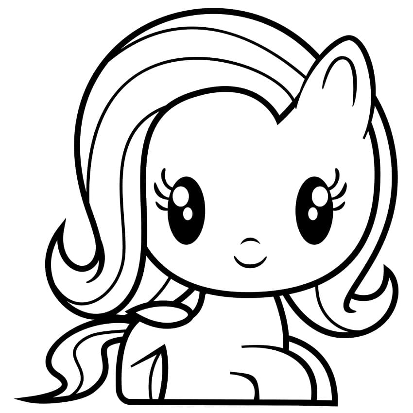 Little Pony Fluttershy Coloring Page - Free Printable Coloring Pages