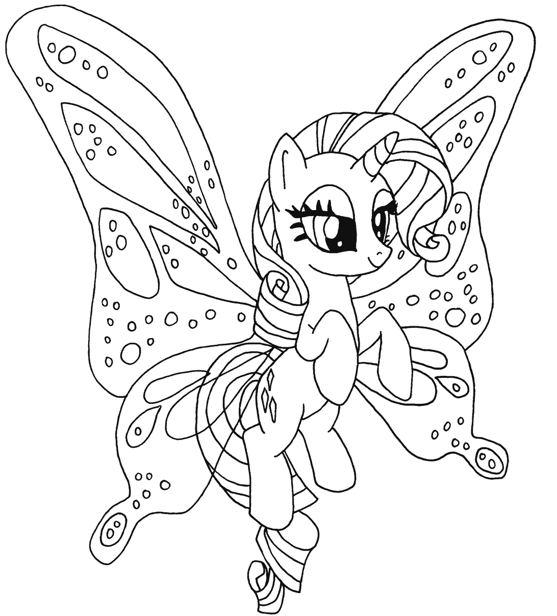 Little Pony Flying Coloring Page - Free Printable Coloring Pages for Kids