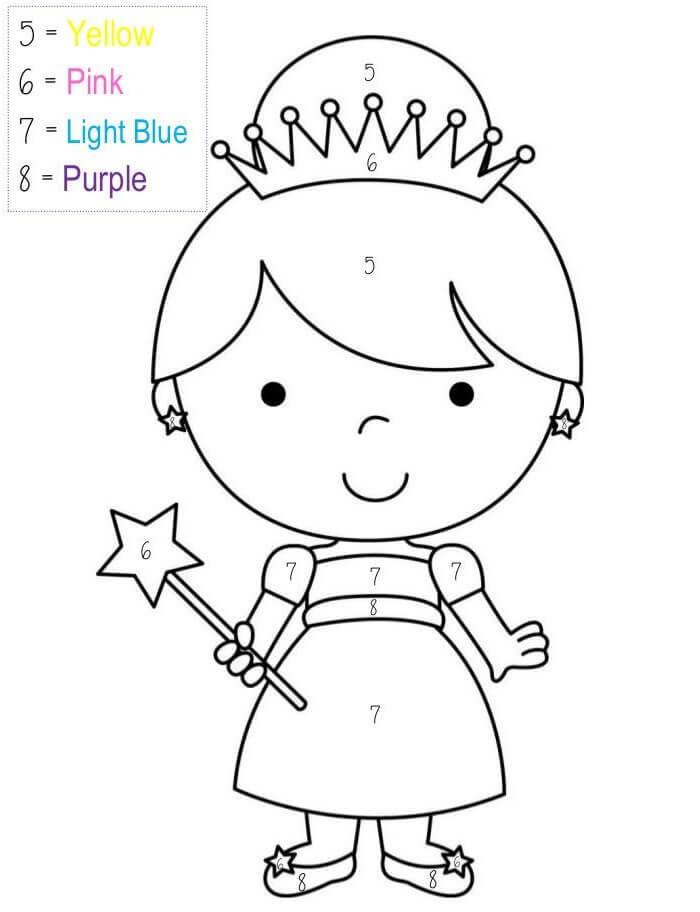 Little Princess Color by Number