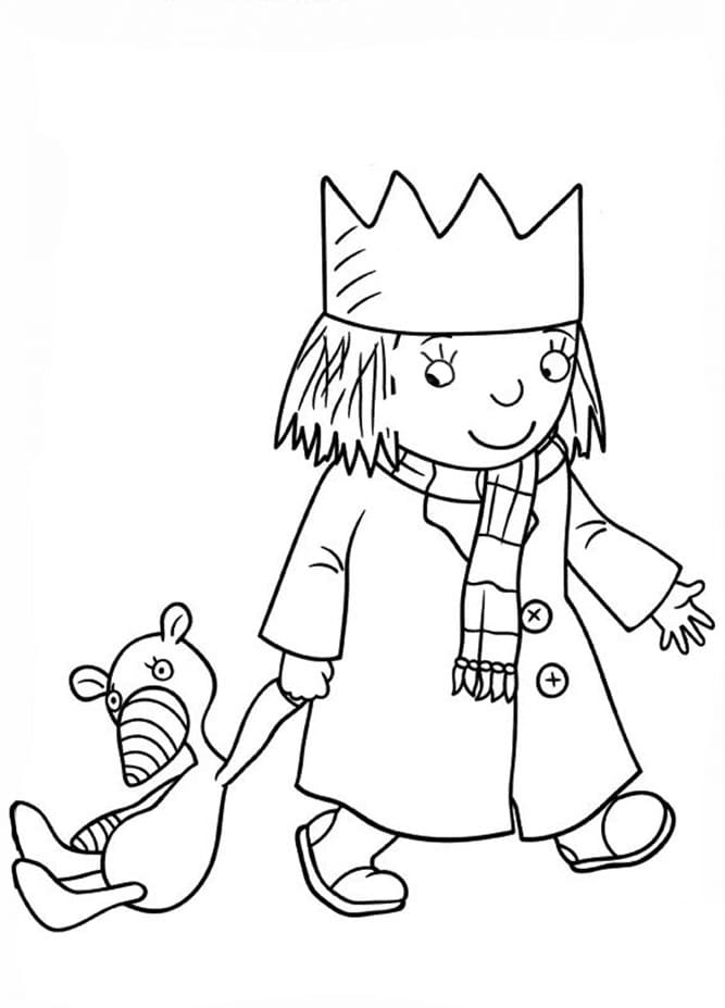 Little Princess and Gilbert Coloring Page - Free Printable Coloring Pages  for Kids