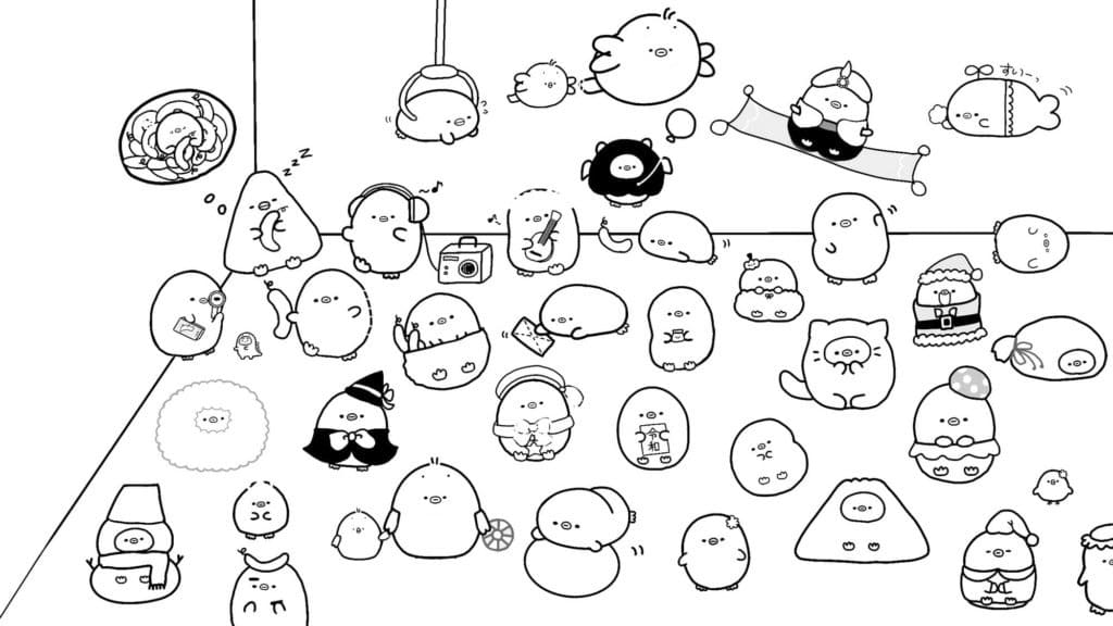 All Sumikko Gurashi Coloring Page - Free Printable Coloring Pages for Kids