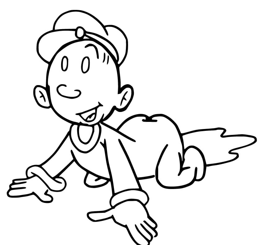 Pretty Olive Oyl Coloring Page - Free Printable Coloring Pages for Kids