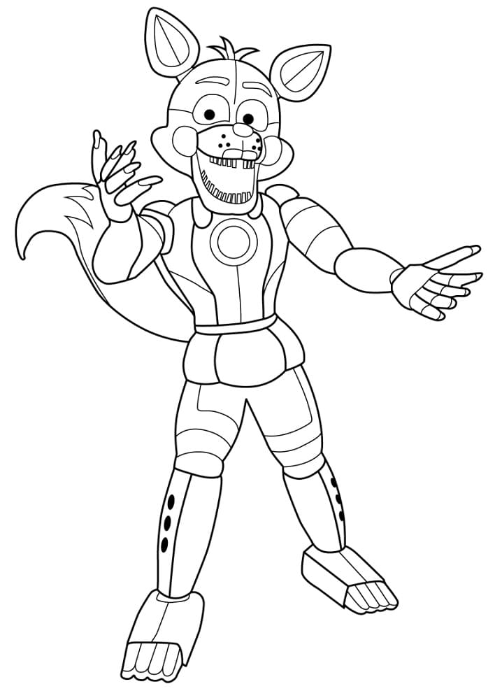 Withered Foxy Five Nights at Freddy's coloring page - Download, Print or  Color Online for Free