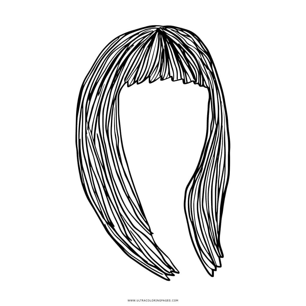 Long Hair Coloring Page - Free Printable Coloring Pages for Kids
