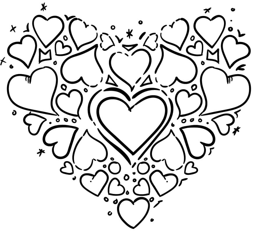 Heart Printable Coloring Pages Home Design Ideas