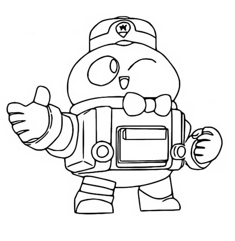 Lou Brawl Stars Coloring Page - Free Printable Coloring Pages for Kids