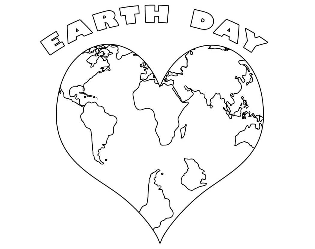 Love Earth Day Coloring Page   Free Printable Coloring Pages for Kids
