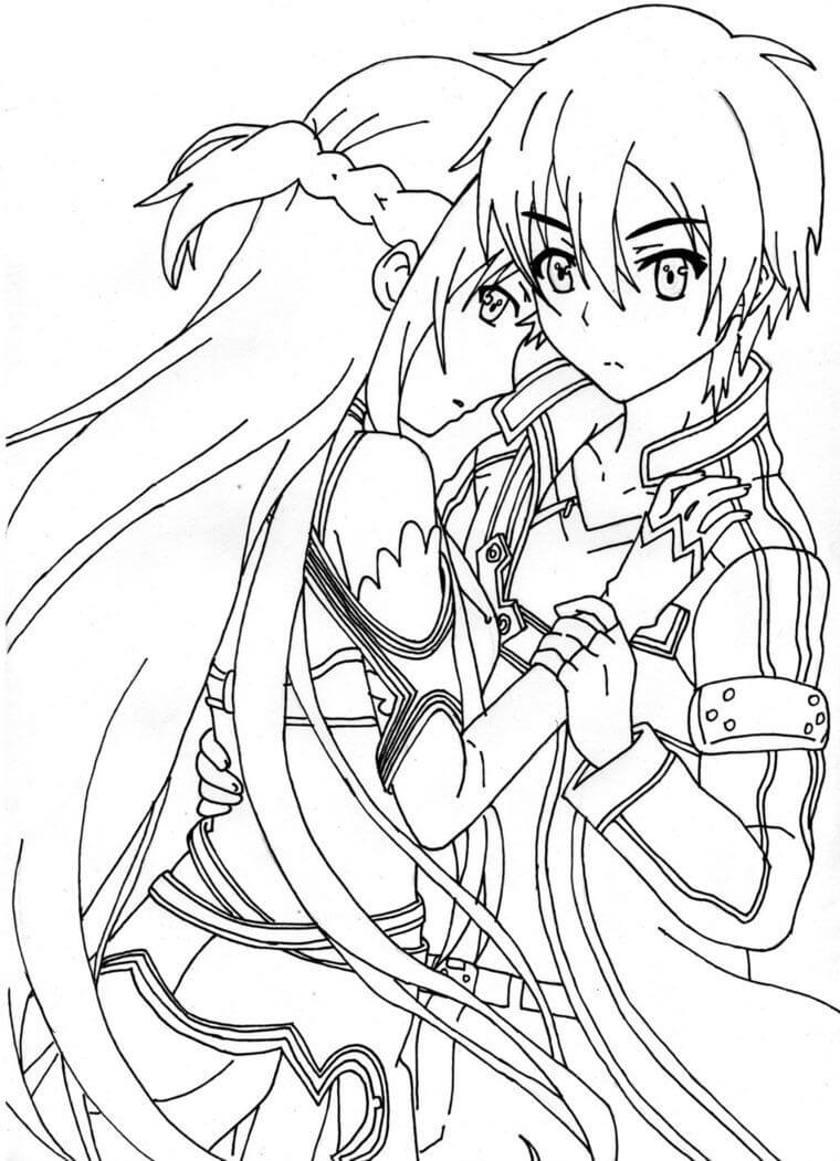 sword art online kirito coloring pages