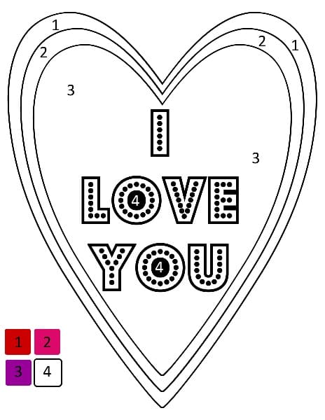 Love You Color by Number