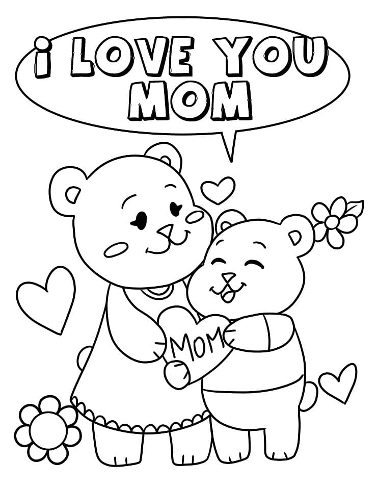 Love You Mom Coloring Page Free Printable Coloring Pages For Kids