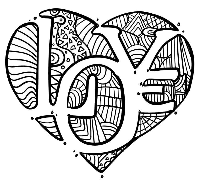 love coloring pages printable