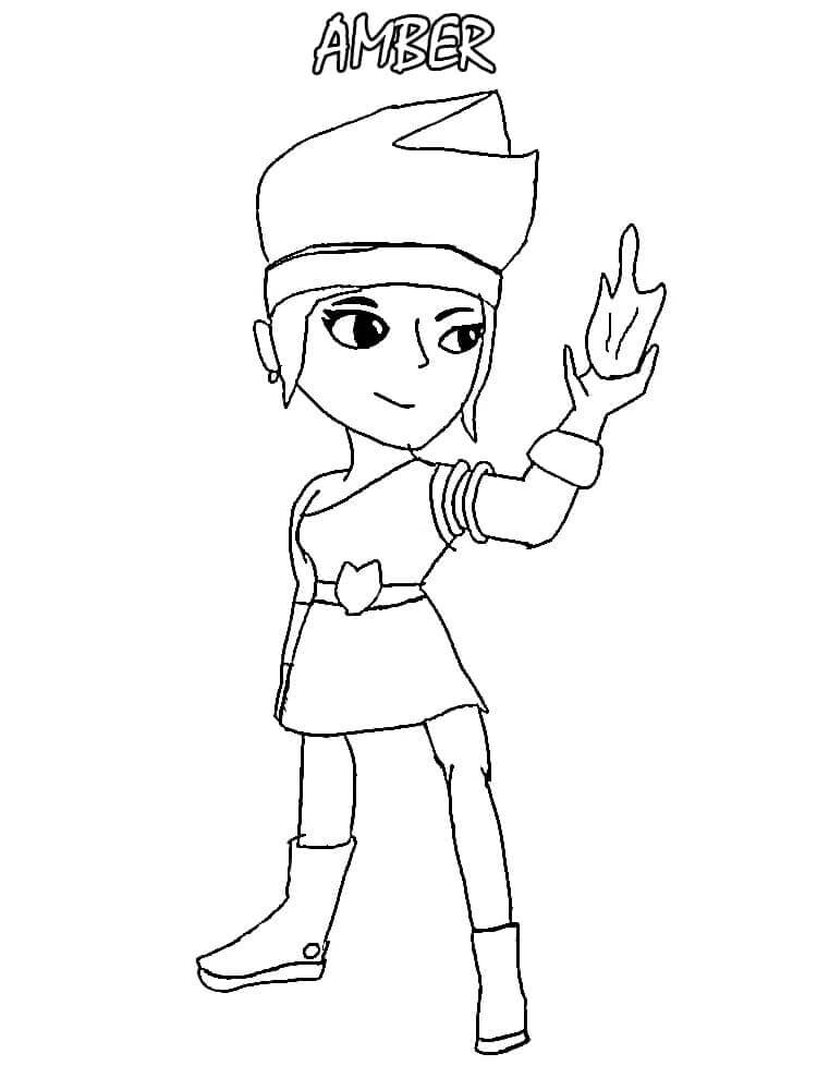 Amazing Amber Brawl Stars Coloring Page Free Printable Coloring Pages ...