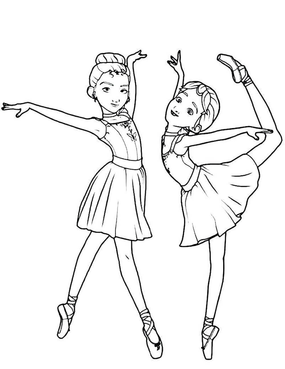 Cute Ballerina Coloring Page - Free Printable Coloring Pages for Kids