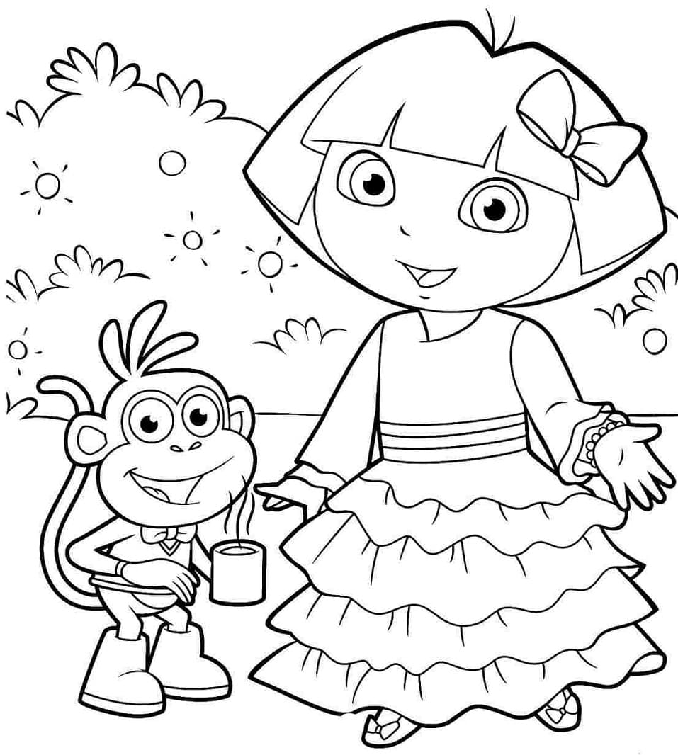 Free Coloring Pages Of Dora