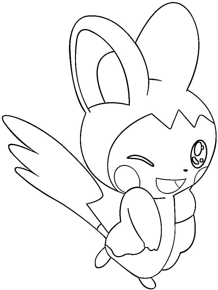 emolga coloring page high quality pokemon