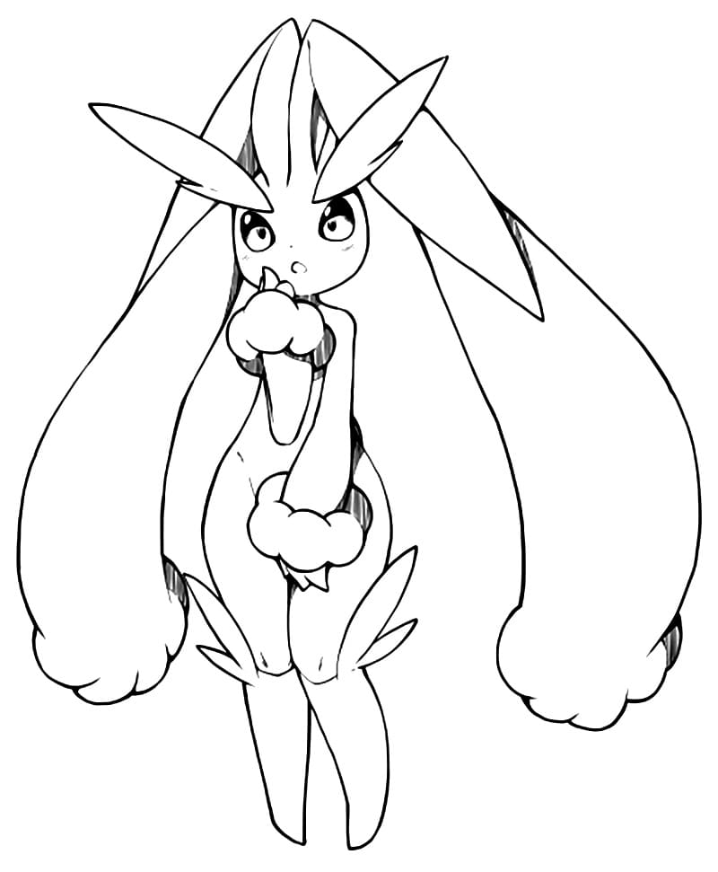 lopunny pokemon coloring pages