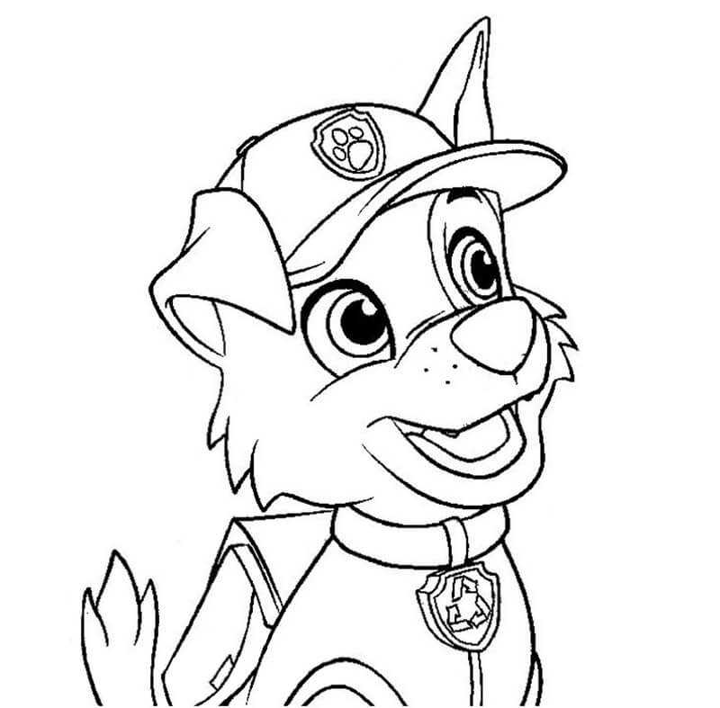 Menda City is Stræde Lovely Rocky Paw Patrol Coloring Page - Free Printable Coloring Pages for  Kids