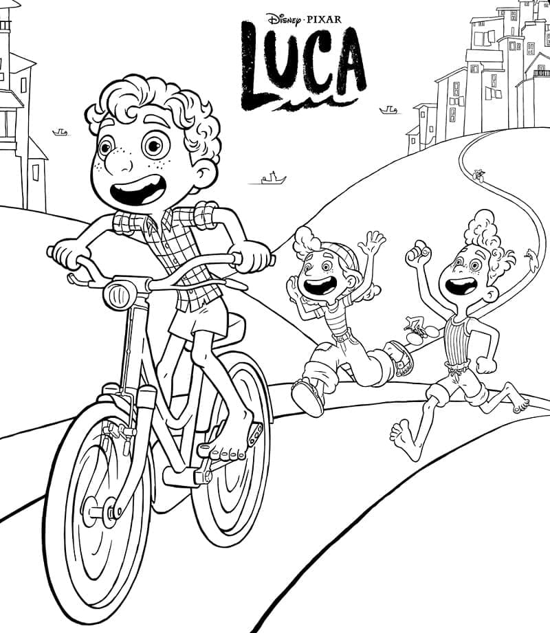 7 70 Collections Coloring Pages Disney Luca  Latest HD