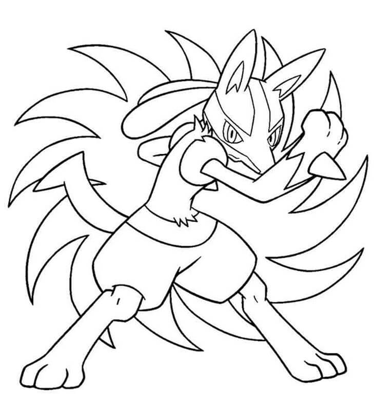 Angry Mega Lucario Coloring Page Free Printable Coloring Pages For Kids ...