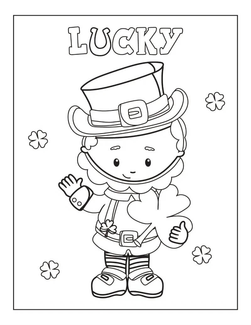 Lucky Leprechaun Saint Patrick's Day Coloring Page   Free ...