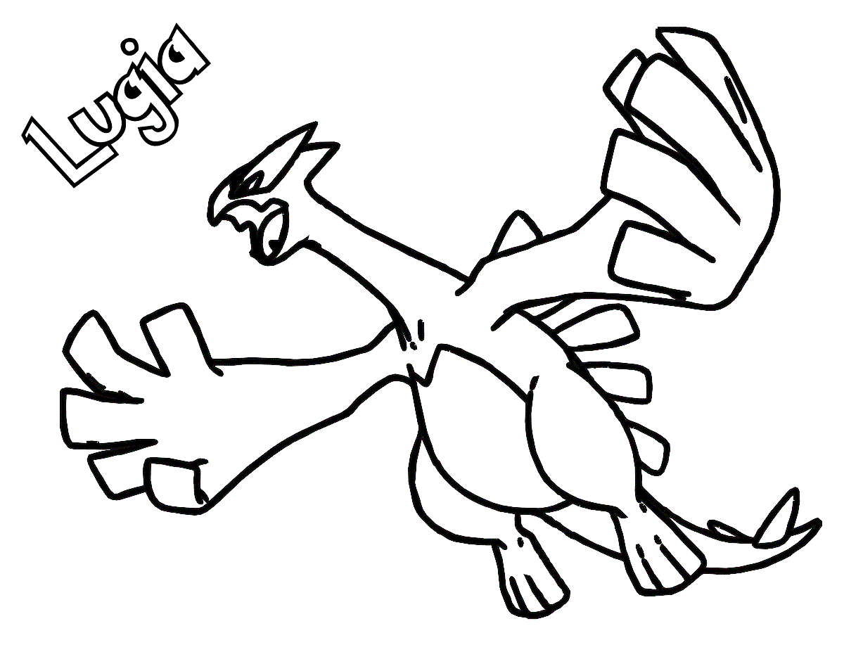 lugia legendary pokemon coloring page free printable coloring pages for kids