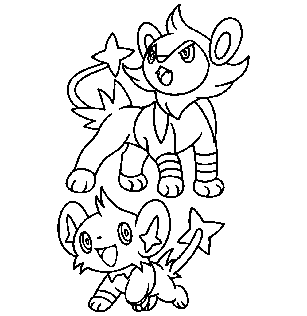 free printable luxio coloring pages pokemon