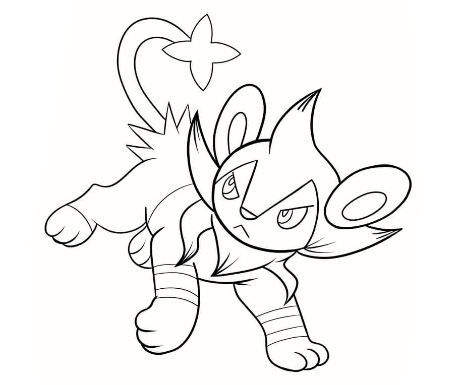 printable coloring pages luxio pokemon