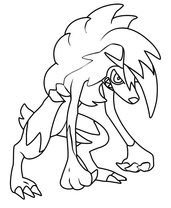 printable lycanroc coloring pages pokemon