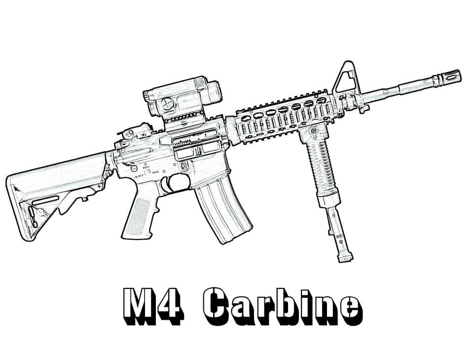 m16 coloring pages