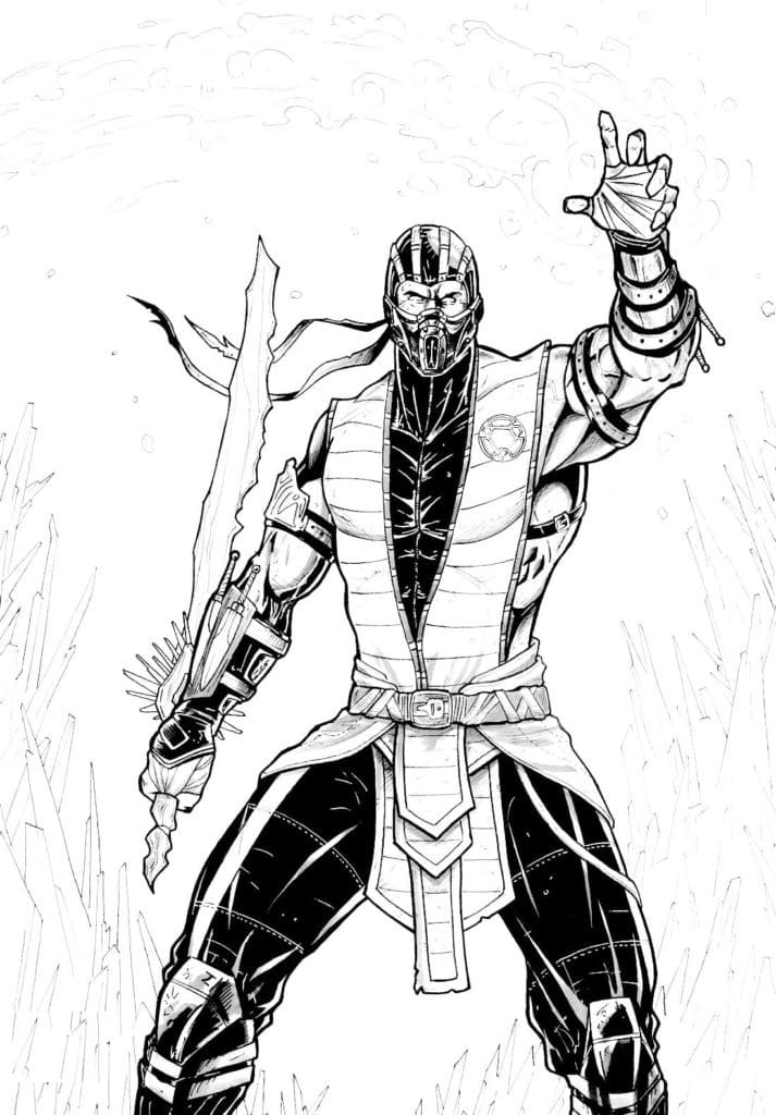 Sub Zero Mortal Kombat Coloring Pages - Free Printable Coloring Pages