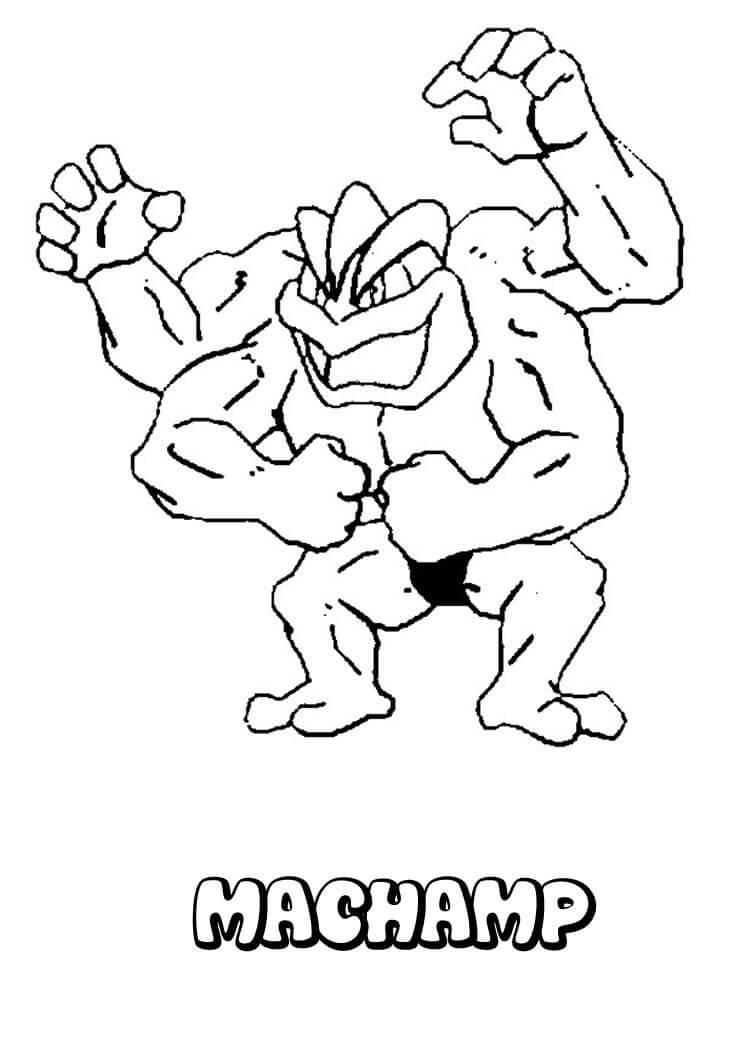 Machamp Evolutions Coloring Page Free Printable Coloring Pages For Kids