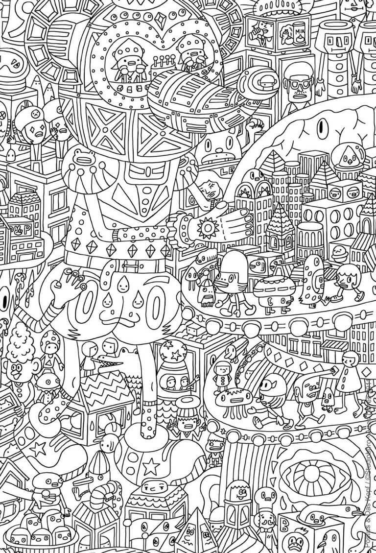 Machine City Intricate Coloring Page Free Printable Coloring Pages For Kids