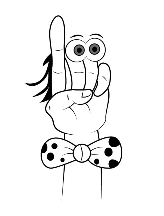 bella coloring page in black and white oobi