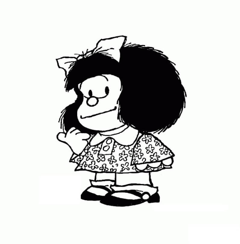 Mafalda 1 Coloring Page - Free Printable Coloring Pages for Kids