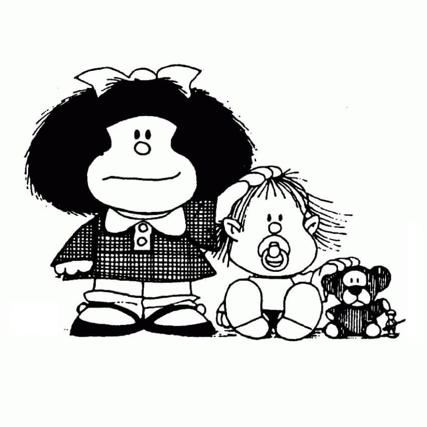 Mafalda 2 Coloring Page - Free Printable Coloring Pages for Kids