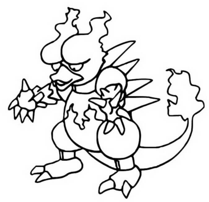 pokemon coloring pages magmar leaf