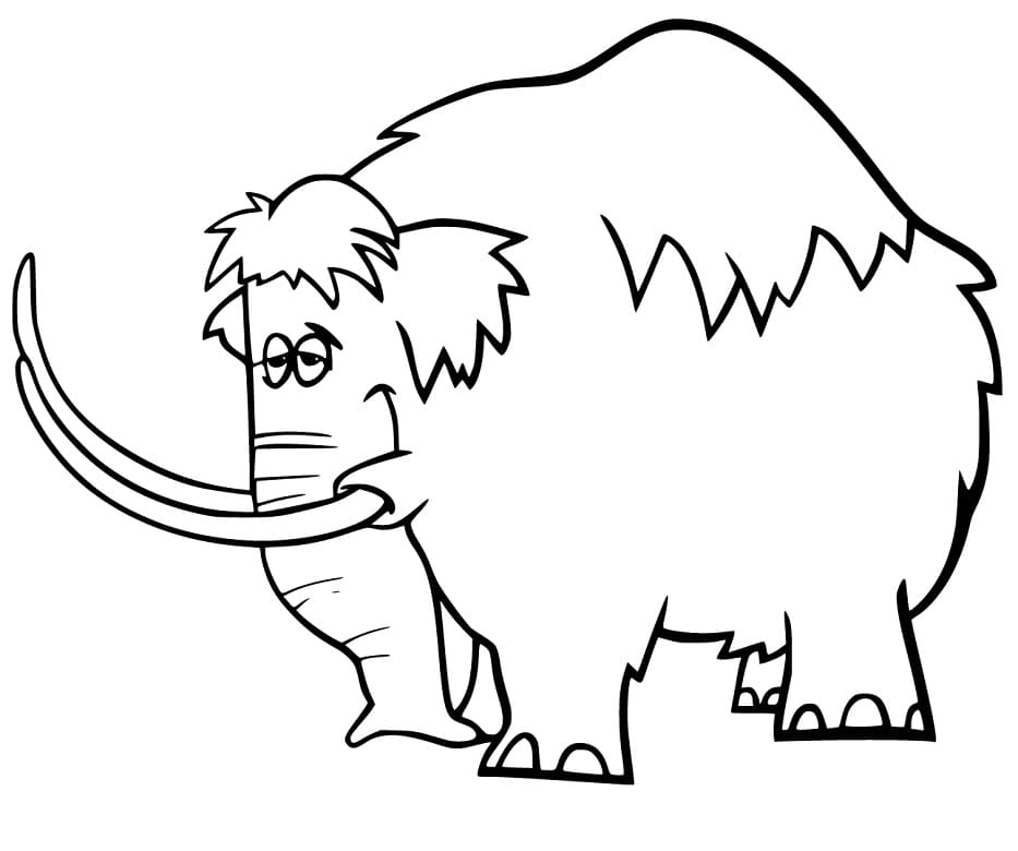Mammoth 2 Coloring Page - Free Printable Coloring Pages for Kids