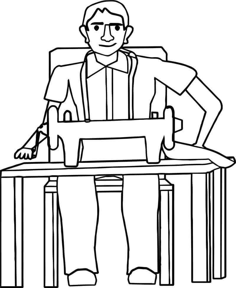 Man Tailor Coloring Page - Free Printable Coloring Pages for Kids