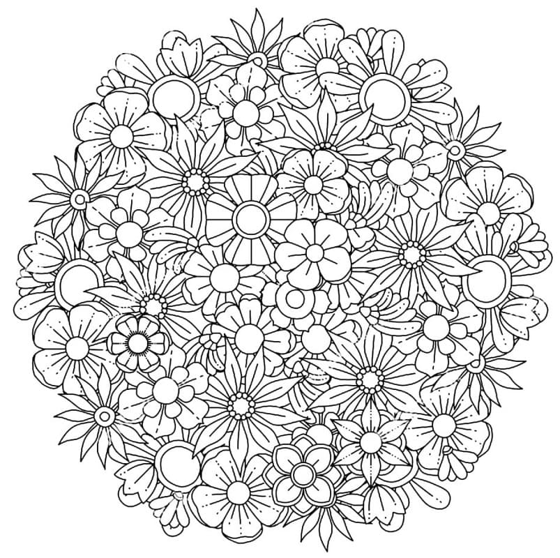 Flower Mandala Coloring Page Flower Mandala Coloring Page