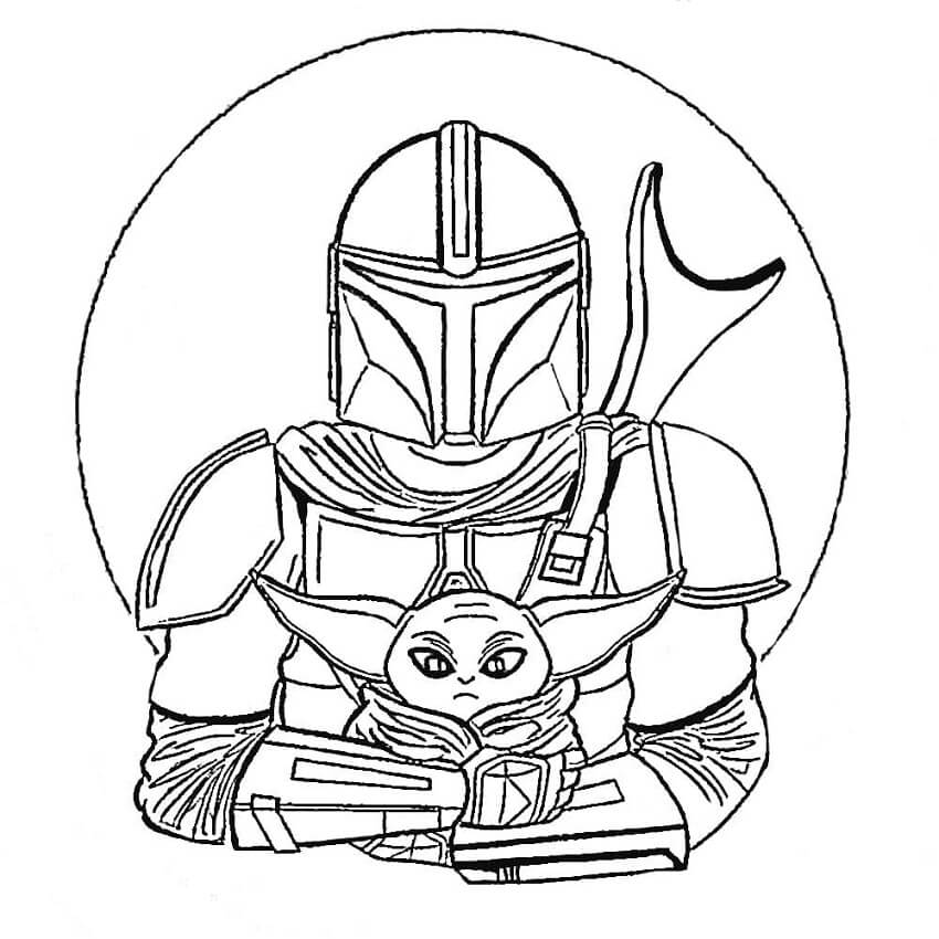 Mandalorian Coloring Page - Free Printable Coloring Pages for Kids