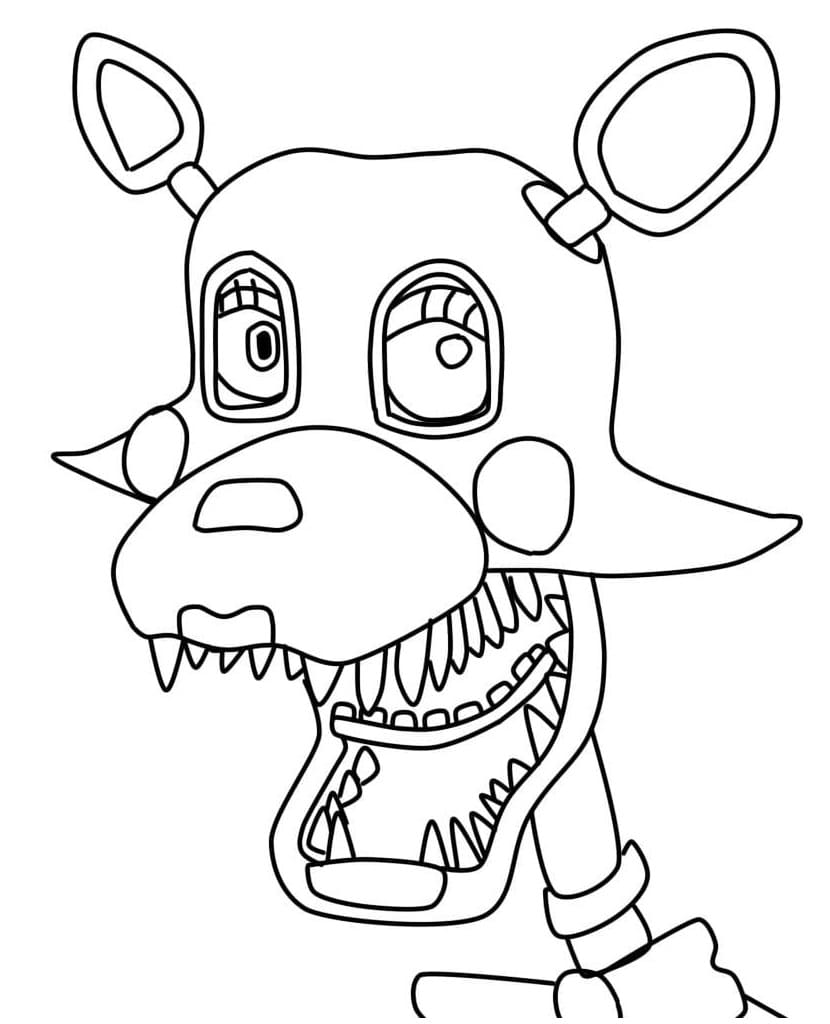 fnaf foxy and mangle coloring pages