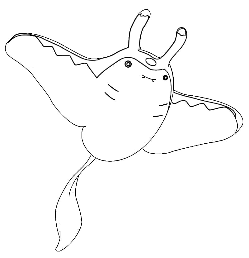 mantine coloring page easy pokemon