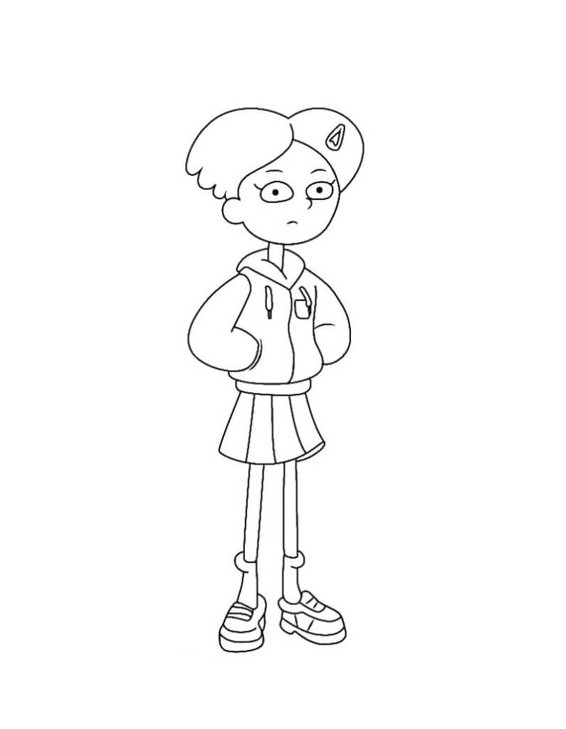 Anne from Disney Amphibia Coloring Page - Free Printable Coloring Pages